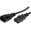 Image de ROLINE Câble d'alimentation, noir 0,5m - Cables électriques (noir 0,5m, 0,5 m, Male connector / Female connector, Coupleur C14, Coupleur C13, 250 V, Noir)
