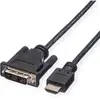 Image de ROLINE Câble de raccordement pour écran DVI (18+1) M /HDMI M, 1,0 m
