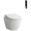 Image de LAUFEN Cleanet Pro WC japonais suspendu Comfort avec abattant, modèle rehaussé et allongé, H601890000S002, Comfort