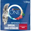 Image de Purina One Bifensis Aliment pour chat adulte stérilisé au boeuf - 1,5 kg