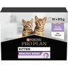 Image de PRO PLAN Sachets Fraîcheur pour Chaton Junior à la Dinde, Alimentation Humide pour Chat, Lot de 10 x 85 g