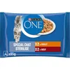 Image de Purina One Aliment Humide pour Chat Stérilisé - Sauce au Poulet et au Boeuf - Lot de 4 Boîtes de 85 g, Nourriture Complète