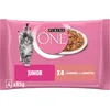 Image de PURINA ONE Junior Effilés Au Saumon pour Chaton | Sachet Repas 4 x 85g