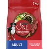 Image de PURINA ONE | Chien Adulte de moyenne et grande taille > 10Kg | Croquettes riches en protéines | Aide à maintenir des muscles forts et un niveau suffisant d'énergie | Au Boeuf | Sac | 7 kg