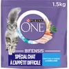 Image de PURINA ONE - Aliment Spécial au Cabillaud/Truite à l'Appétit Difficile pour Chat 1,5 Kg (Lot de 2)