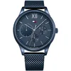 Image de Tommy Hilfiger Montre Analogique Multifunction à Quartz pour Homme avec Bracelet Milanais en Acier Inoxydable Bleu - 1791421