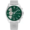 Image de Tommy Hilfiger Montre Analogique Multifunction à Quartz pour Homme avec Bracelet milanais en Acier Inoxydable et en Piel