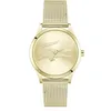 Image de Lacoste Montre à Mouvement à Quartz Trois Aiguilles pour Femme Collection CROCODELLE avec Bracelet Milanais en Acier Inoxydable de Couleur Dorée - 2001416