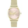 Image de Lacoste Montre à Mouvement à Quartz Trois Aiguilles pour Femme Collection CROCODELLE avec Bracelet Milanais en Acier Inoxydable de Couleur Dorée - 2001418