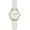 Image de Lacoste Montre à Mouvement à Quartz Trois Aiguilles pour Femme Collection Lacoste.12.12 Swift avec Bracelet en Cuir Blanc Cassé - 2001437