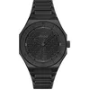 Image de Hugo Montre à Mouvement à Quartz Trois Aiguilles pour Homme Collection #Grail Light avec Bracelet en Silicone Noir - 1530396