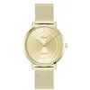 Image de Lacoste Montre À Mouvement Quartz Deux Aiguilles pour Femme Collection CROCORIGIN avec Bracelet en Acier Inoxydable de Couleur Dorée - 2001474