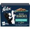 Image de FELIX Délices Tranchés - Pâtée Chat Poissons en Gelée - 4x12 Sachets de 80g