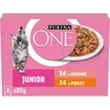 Image de PURINA ONE Chat Kitten Effilés Sauce Saumon Poulet 8x85g