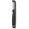 Image de Victorinox Éplucheur Iota, Éplucheur pour Légumes, Fruits, Lame Dentelée, Double Tranchant, Extra Aiguisé, Swiss Made, Noir
