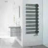 Image de Zehnder Yucca Asym Sèche-serviettes, fonctionnement mixte ou à eau chaude, ZY400358A600000, YAD-130-060