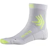 Image de X-Socks Bike Pro Mid Chaussette Mixte Adulte, Arctic White/Python Yellow, FR : S (Taille Fabricant : 35-38)