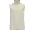 Image de Odlo Hommes Zeroweight Vest Vêtements De Course Gilets De Course Silver Cloud - Sharp Green - Argent S
