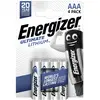 Image de Pile LR3 (AAA) Energizer Ultimate FR03 lithium 1250 mAh 1.5 V 4 pc(s)