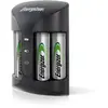 Image de Energizer Recharge Pro - Piles Rechargeables avec Chargeur - Charge complète en 4 Heure ou Moins - Compatible NiMH AA et AAA - 4 Pile AA 2000 mAh incluses