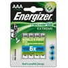 Image de Energizer Recharge Extreme Piles Rechargeables AAA (Lot de 4) - 800 mAh NiMH - pré-chargées - Puissance Longue durée - Emballage 100% Recyclable et sans Plastique
