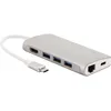 Image de LMP USB-C Mini Dock 8-Ports avec HDMI - 3X USB 3.0 - Ethernet - SD/MicroSD - Charge USB-C - Argent