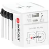 Image de SKROSS - MUV AC45PD avec Câble Type C (160 cm) - Adaptateur Universel Type C et 1 x Type A 45 W - Tension et Puissance: 100V - 250W/250V - 625W pour Ordinateurs Portables, Tablettes et Smartphones