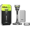 Image de GilletteLabs Avec Barre Exfoliante, Rasoir Pour Homme De Gillette, 1 Manche, - 2 Recharges De Lames, Trousse De Voyage Pour Ranger Vos Produits + Support, Idée Coffret Cadeau Homme