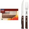 Image de Tramontina - Couverts à steak tradicional 12 pcs. Inox et bois.