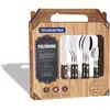 Image de Tramontina - Menagere 24 pcs marron Technobois. Inox et technobois.