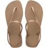 Image de Havaianas - Flash Urban, Sandales Confortables, Élégantes et Polyvalentes, Fermeture à la Cheville, Lanières Métallisées Croisées, Femme