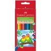 Image de FABER-CASTELL - 12 crayons de couleur triangulaires avec taille-crayon | Crayons de couleur ergonomiques aux couleurs vives avec taille-crayon, pour enfants et adultes