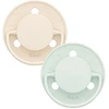 Image de Biolane Lot de 2 Sucettes Rondes Originale Vert et Beige - 0/6 Mois