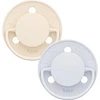 Image de Biolane Lot de 2 Sucettes Rondes Originale Bleu et Beige - 0/6 Mois