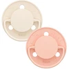 Image de Biolane Lot de 2 Sucettes Rondes Originale Rose et Beige - 6 Mois +