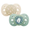 Image de Biolane Lot de 2 Sucettes Anatomiques Nuit Vert et Beige - 6/18 Mois