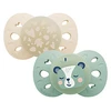 Image de Biolane Lot de 2 Sucettes Anatomiques Nuit Vert et Beige - 18 Mois +