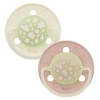 Image de Biolane Lot de 2 Sucettes Rondes Nuit Rose et Beige - 6 Mois +