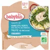 Image de Babybio Cocotte DE Haricots Verts DES Hauts-De-France Truite DE Bretagne À L'aneth dès 12 mois