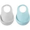 Image de BÉABA Lot de 2 Bavoirs Silicone - Light Mist & Airy Green