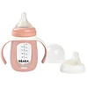 Image de BÉABA Biberon Verre d'Apprentissage 2-en-1 Old Pink - 210 ml