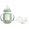 Image de BÉABA Biberon Verre d'Apprentissage 2-en-1 Sage Green - 210 ml
