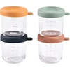 Image de BÉABA Lot de 4 Portions Verre 250 ml - Sunrise Color Mix