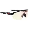 Image de Lunettes vélo AZR Kromic Race RX Noir Verni / Ecran Irise Rouge Photochromique 0-3 noir