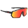 Image de Lunettes vélo AZR Pro Race JR Noir Mat / Ecran Rouge Multicouche noir mat