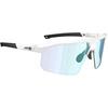 Image de Lunettes vélo photochromiques AZR Kromic Arrow RX Blanc Verni / Ecran Irise bleu Photochromique 1-3 blanc