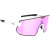 Image de Lunettes vélo photochromiques AZR Kromic Flash RX Blanc Verni / Ecran Irisé Rose Photochromique 1-3 blanc