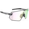 Image de Lunettes vélo photochromiques AZR Kromic Flash RX Crystal Noir Verni / Ecran Irisé Vert Photochromique 1-3 noir