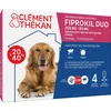 Image de Clément Thékan Anti-Puces et Anti-Tiques pour Grand Chien (20-40kg) - Double action : Elimine les parasites & les larves/oeufs - Protège votre animal et son environnement - 4 Pipettes Spot On