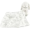 Image de Tartine et Chocolat Doudou Augustin le Lapin - Toile de Jouy Gris Clair